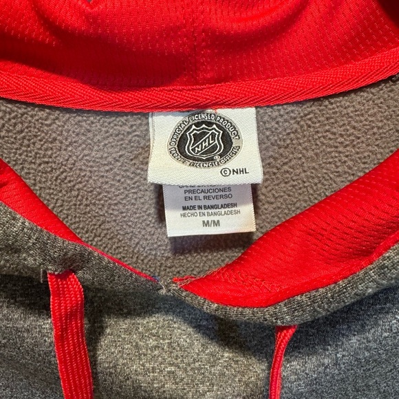 NHL Gray Hoodie with Red Trim - Picture 3 of 4